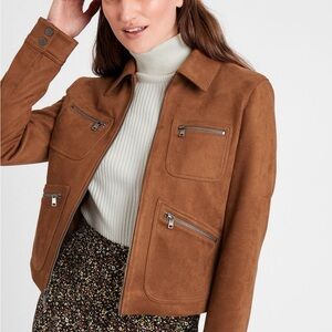 BANANA REPUBLIC Faux Suede Leather Jacket